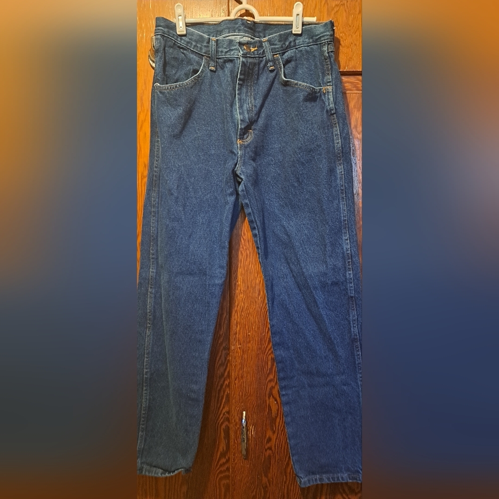 Men's Rustler Classic Blue Denim Jeans 33x32